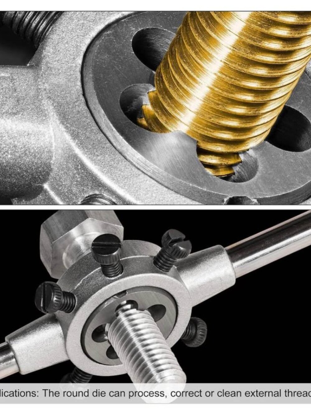 10-32 UNF Round Die, Machine Thread Right Hand Threading Die - Picture 3 of 6